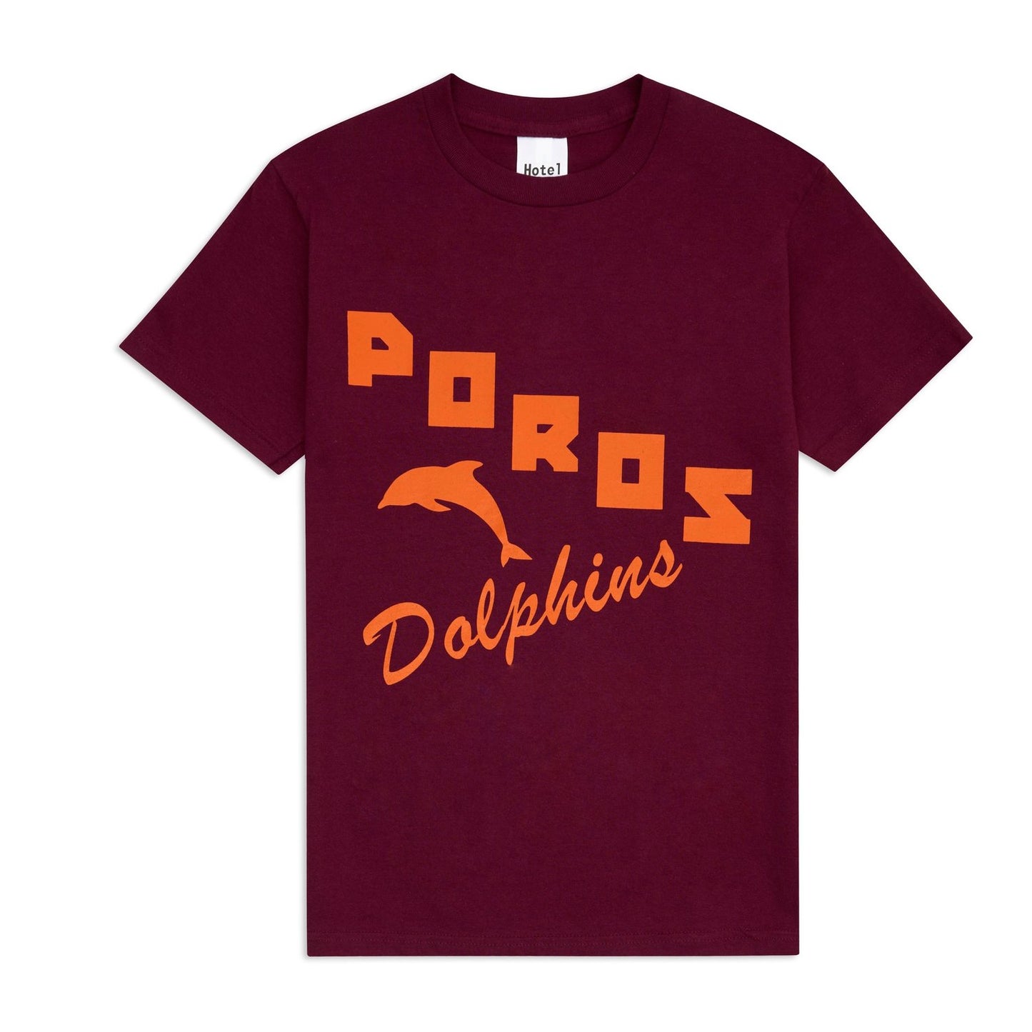 Poros Dolphins T-Shirt in Maroon