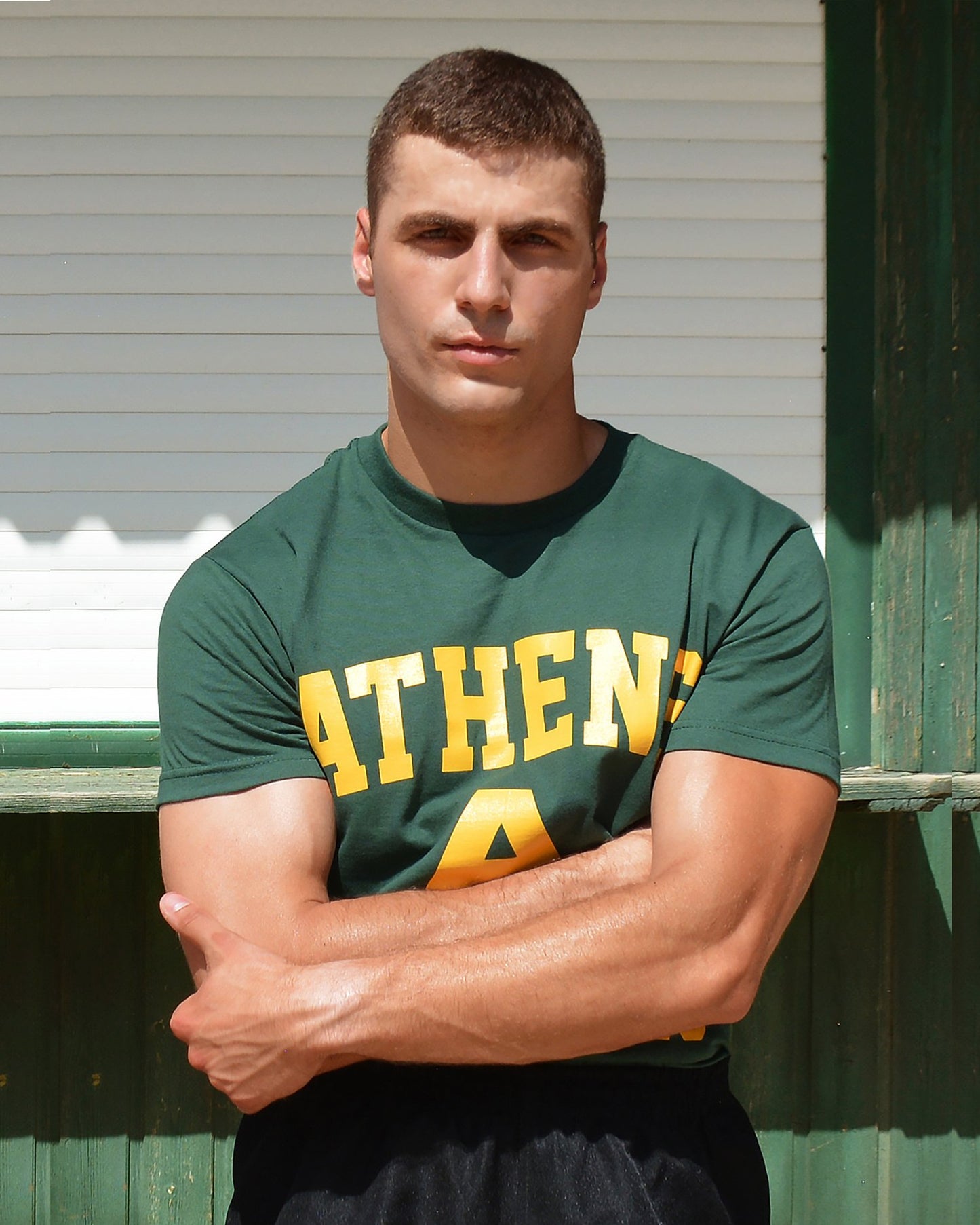 Athens Wrestling T-Shirt in Green