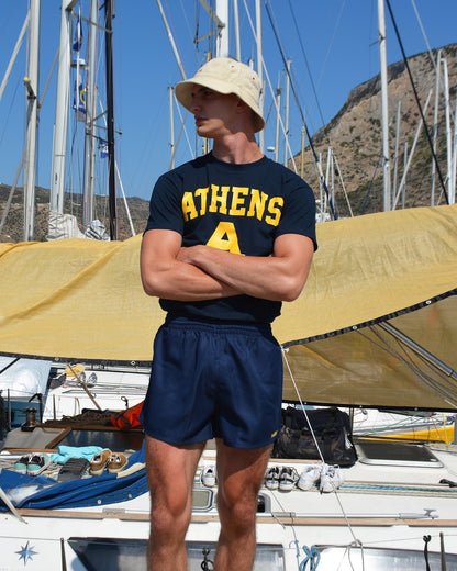 Athens Wrestling T-Shirt in Navy