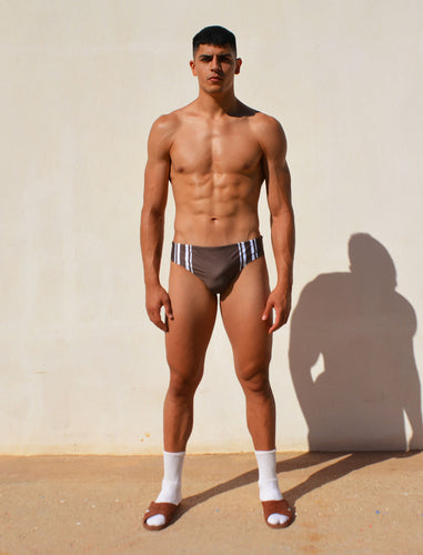 Samos Swim Brief in Brown